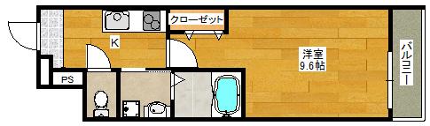 フジパレス江坂VI番館(1K/2階)の間取り写真
