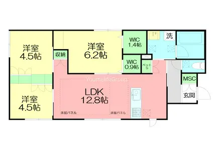 鵠沼石上3丁目メゾン(3LDK/1階)の間取り写真