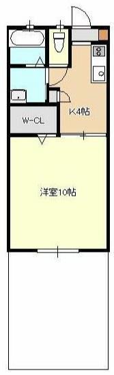 ロイヤル南手城(1K/1階)の間取り写真