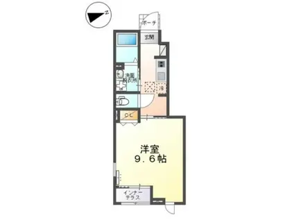 シーガルハウス(1K/1階)の間取り写真