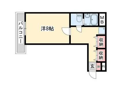 ルークレジデンス姫路III(1K/5階)の間取り写真