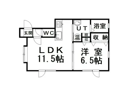 カーサ文苑A号館(1LDK/2階)の間取り写真
