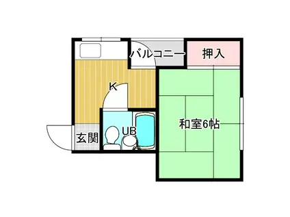 グレース岸里(1K/3階)の間取り写真