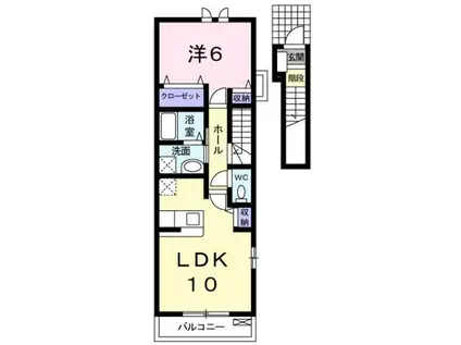 グランシャレー栄(1LDK/2階)の間取り写真