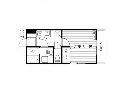 カサレリア4(1K/2階)の間取り写真