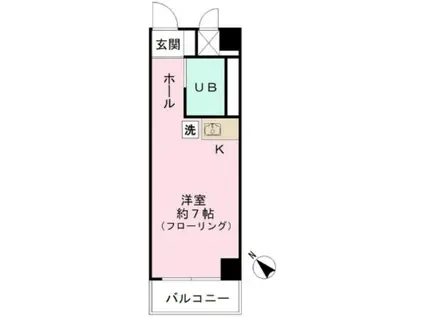 エクセル駒沢(ワンルーム/2階)の間取り写真