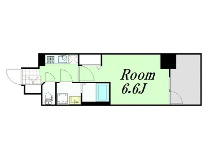 ファーストフィオーレ吹田レガーメ(1K/2階)の間取り写真