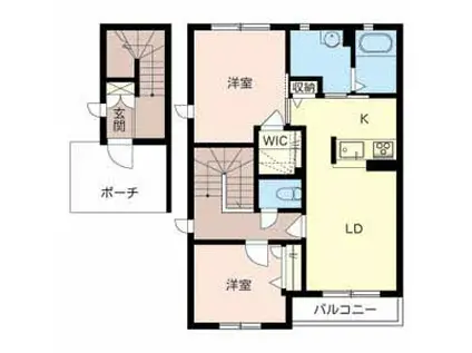 グレースポート(2LDK/2階)の間取り写真