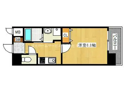 ふぁみーゆアビコVI(1K/5階)の間取り写真