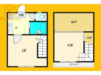 STAGE四ツ谷(1SLDK/1階)の間取り写真