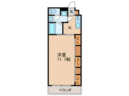 リブリ FALCON(1K/2階)の間取り写真