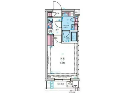 ジェノヴィア板橋東山町スカイガーデン(1K/2階)の間取り写真