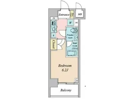 プライマル大森(1K/2階)の間取り写真