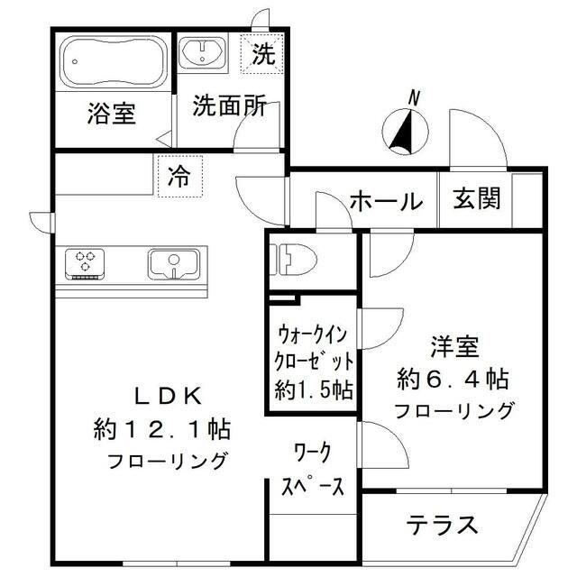 FELICE(1SLDK/2階)の間取り写真