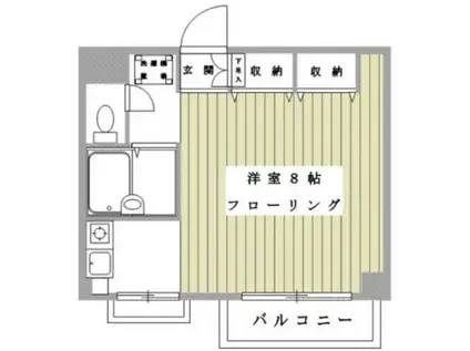 パティオ市ヶ尾(ワンルーム/2階)の間取り写真