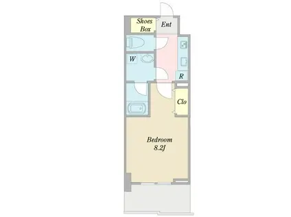 レジデンス SUN.K(1K/7階)の間取り写真