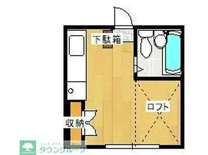 高尾シティコーポ(ワンルーム/1階)の間取り写真