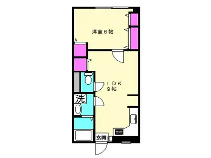 松原マンション(1LDK/5階)の間取り写真