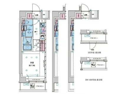 ジェノヴィア西新井(2K/6階)の間取り写真