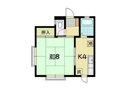 ミネックス(1K/1階)の間取り写真