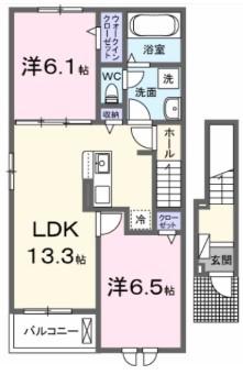 リアン寿A(2LDK/2階)の間取り写真