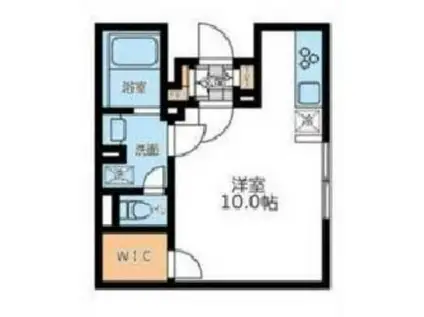 LEGALAND神楽坂北(ワンルーム/2階)の間取り写真