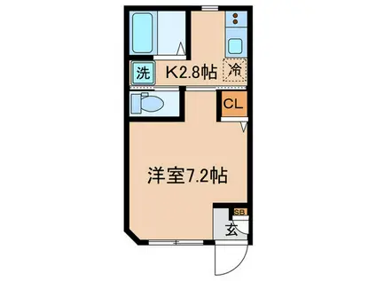 エストレジデンス狛江(1K/1階)の間取り写真