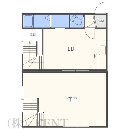 HH24(1LDK/2階)の間取り写真