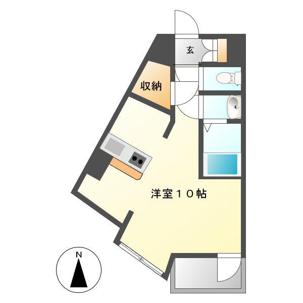 リエス東別院(1K/7階)の間取り写真