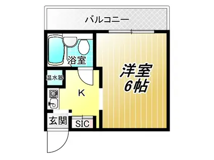 ディバージョン八尾(1K/3階)の間取り写真