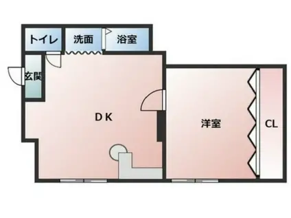 パークサイドスクエア(1DK/2階)の間取り写真