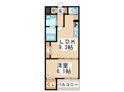 エクセルコートMO(1LDK/4階)の間取り写真