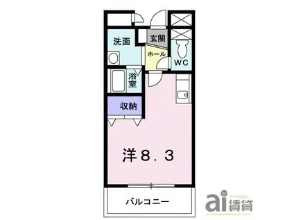 オンブラージュ(ワンルーム/3階)の間取り写真