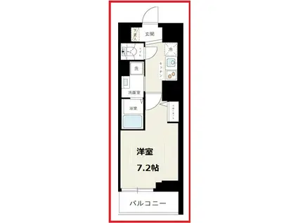 ハイズ三ノ輪(1K/6階)の間取り写真