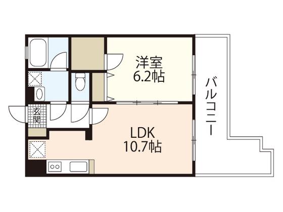 FELICE緑井(1LDK/1階)の間取り写真