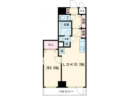 ERFOLG RIVERIA(1LDK/7階)の間取り写真