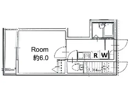 NORCIA(1K/1階)の間取り写真