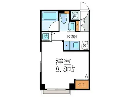 COZY平野(1K/3階)の間取り写真