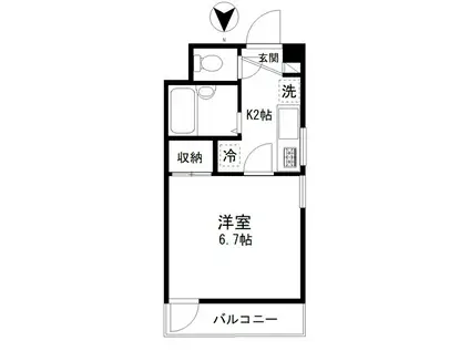 SO-HEIMII(1K/3階)の間取り写真