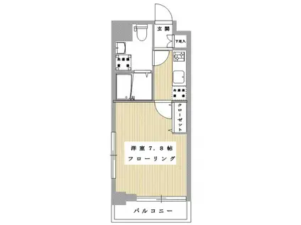 DEAR MEGURO(1K/2階)の間取り写真