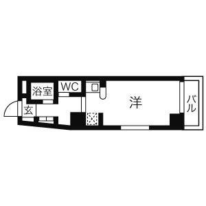 ドール新栄(1K/7階)の間取り写真