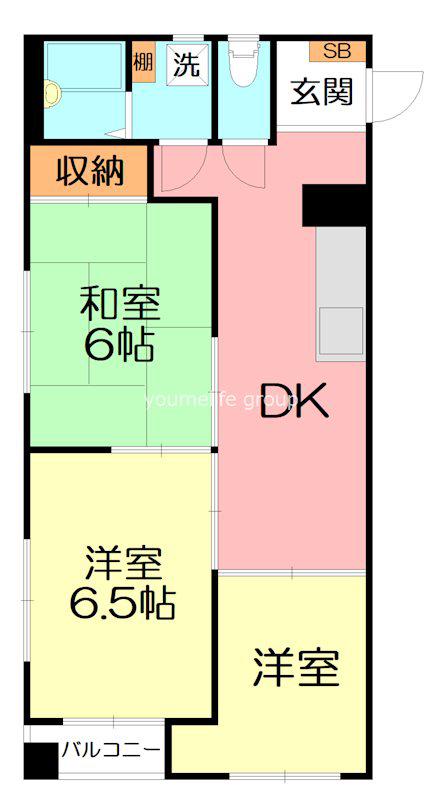 塩田ビルⅡ(3DK/2階)の間取り写真