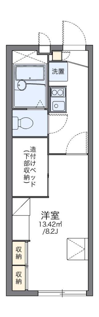 レオパレス淵ノ上公園(1K/2階)の間取り写真