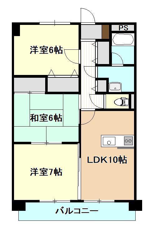 ベロウ蔵(3LDK/5階)の間取り写真