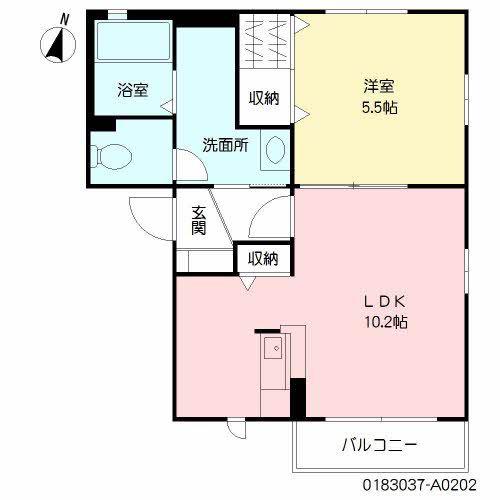 カントリーヴァレー III(1LDK/2階)の間取り写真