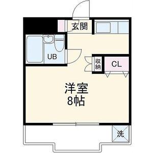グレイス桜(ワンルーム/1階)の間取り写真