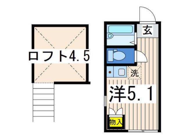 カーサビスタ横浜六浦(ワンルーム/2階)の間取り写真
