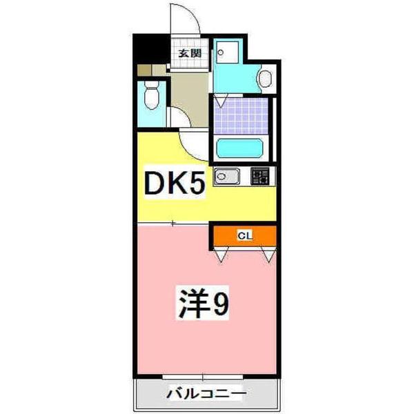 ST.HILLS(1DK/5階)の間取り写真