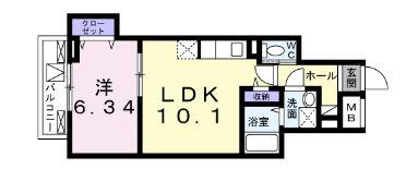 メゾン・ド・カナル森下(1LDK/3階)の間取り写真