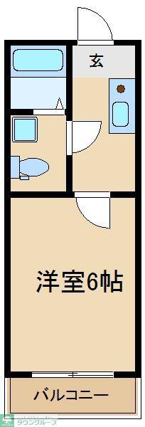 GRANZA中央林間(1K/3階)の間取り写真